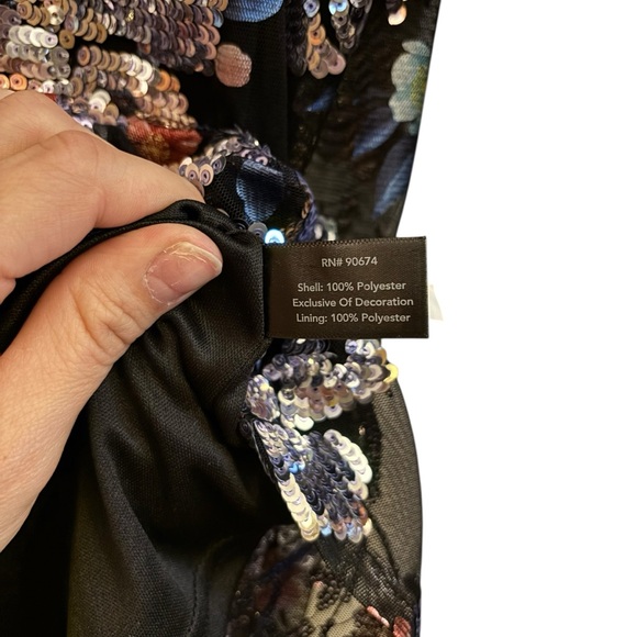 Boston Proper Floral Sequin Elegant Event Long Sleeve Top Medium - Picture 8 of 8